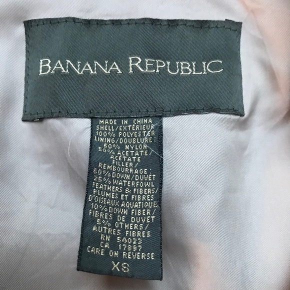 Banana Republic Silver Puffer Jacket, GUC, XS - Picture 4 of 14